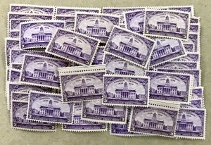 838   Iowa Territory Centennial   100 MNH 3 cent stamps FV $3.00 Issued in 1938