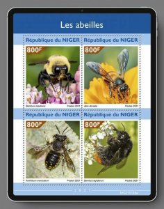 2021/02- NIGER - BEES   4V complet set    MNH ** T