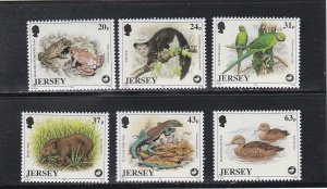 Jersey # 806-811, Wildlife Preservation Trust, Mint NH, 1/2 Cat