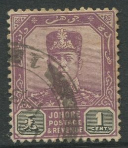 STAMP STATION PERTH Johore #101 Sultan Ibrahim Definitive  Wmk 4  Used 1921-1940