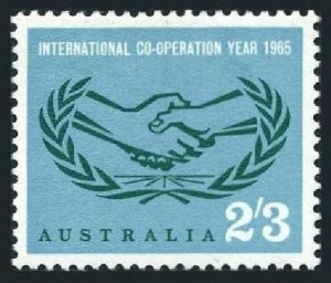 Australia 392 plate block/4,MNH.Michel 356. International Cooperation Year 1965.