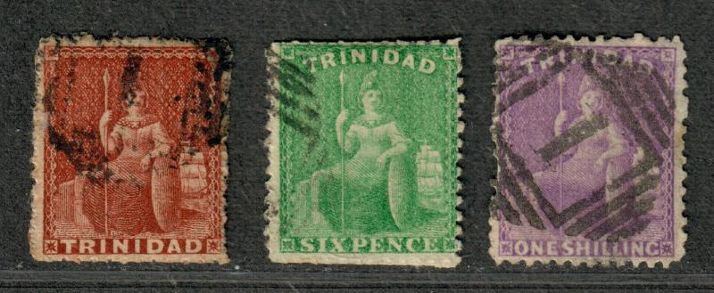 Trinidad Sc#45-47 Used/F, Complete Set, Cv. $391.50