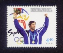 Estonia Sc# 407 MNH Erki Nool - Olympic Decathlon Champion