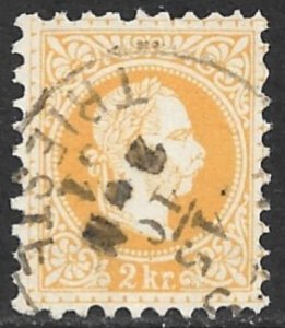 AUSTRIA 1874-80 2kr Franz Josef Fine Whiskers Sc 34 Used TRIESTE Postmark