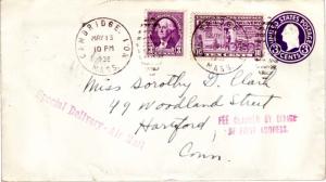 United States Massachusetts Cambridge No. 1 1935 duplex  3c Washington and 10...