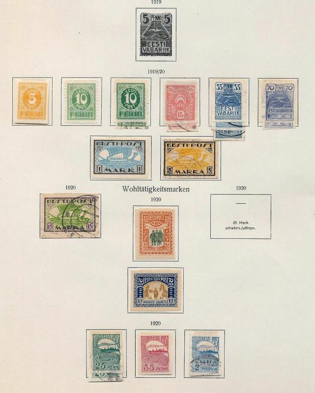 Estonia France Finland 1870s/1920s M&U Collection(100+Items) (DD653