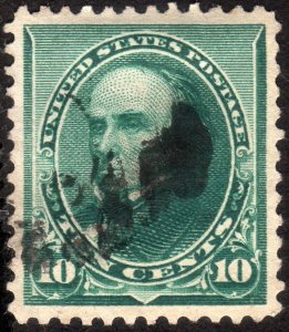 1890, US 10c, Webster, Used, XF-Sup-96, Jumbo, Sc 226