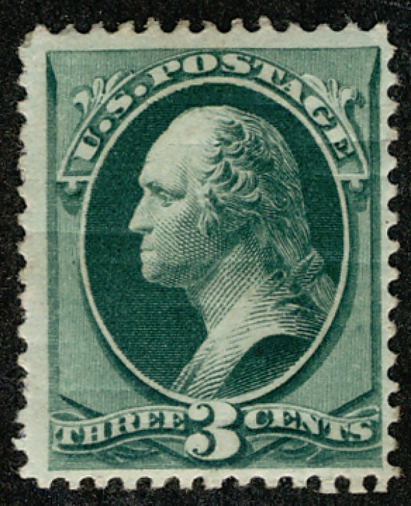 #158  Scott CV $200  #158 F/VF OG H, deep rich color, Fresh Stamp! Memorial Sale