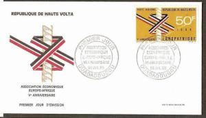 UPPER VOLTA 1968 EUROPE AFRICA ANNIVERSERY  FDC # 5464