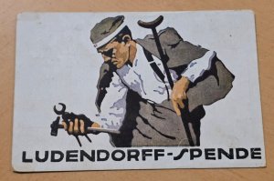 WWI German Feldpost Postcard Ludendorff-Spende Patriotic Donation Card 1918