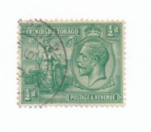 Trinidad & Tobago 1922 - Scott 21 used - 1/2p, Britannia