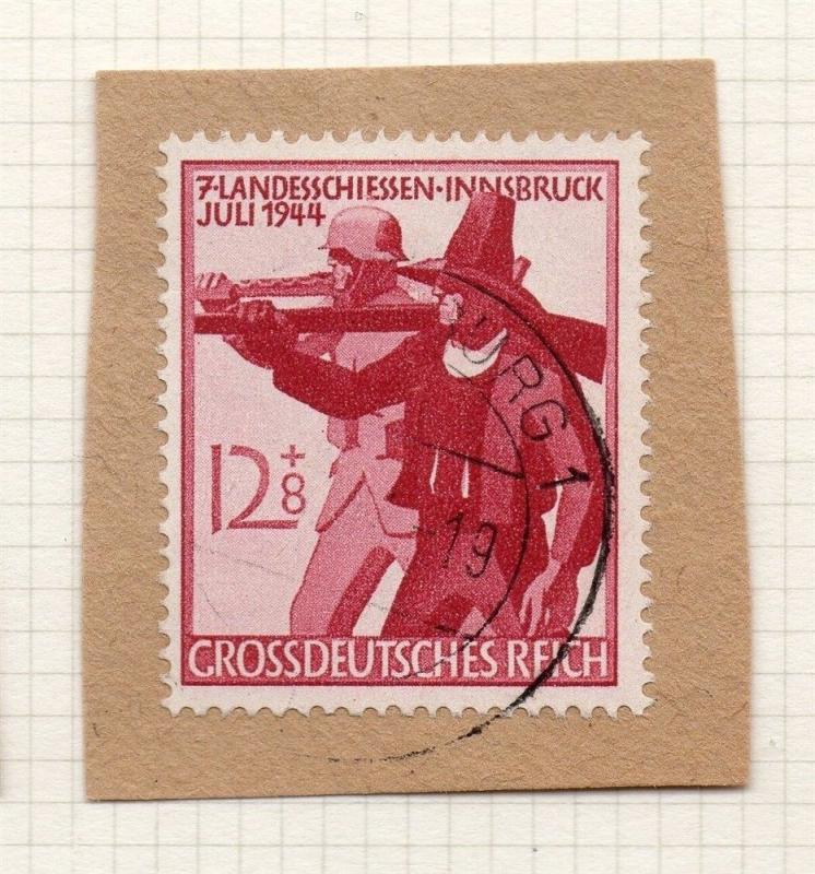 1944-45 GERMANY used in LUXEMBOURG Fine Used 12p. Postmark Piece 241827