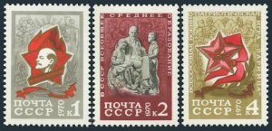 Russia 3765-3767 blocks/4,MNH.Mi 3795-3797. Soviet General Education,1970.