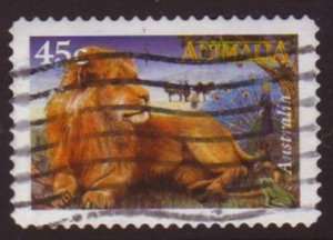 Australia 1996 Sc#1548, SG#1634 45c Lion - Animalia USED-VG-NH.