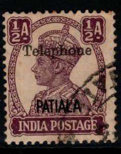 INDIA-PATIALA SGT23 1941 ½a PURPLE USED