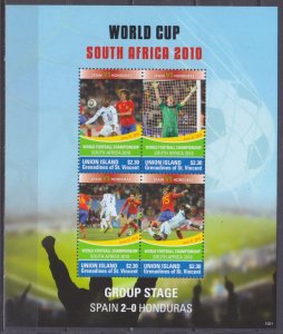 2011 St Vincent Grenadines Union Island 534-537KL 2010 FIFA World Cup in South A