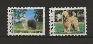 Monaco 1982 Dog Show sg. 1573-4 set of 2   MNH