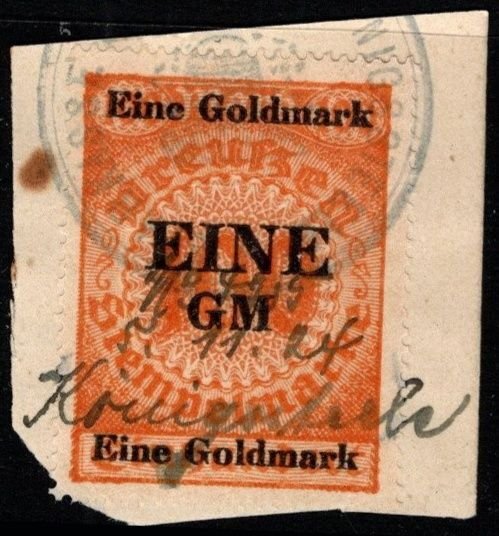 1920 Germany Prussia Revenue 1 Goldmark General Stamp Duty w/Official Cancel