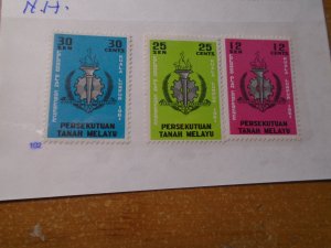 Malaya  #  99-101  MNH