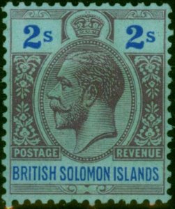 British Solomon Islands 1927 2s Purple & Blue-Blue SG49 Fine & Fresh LMM