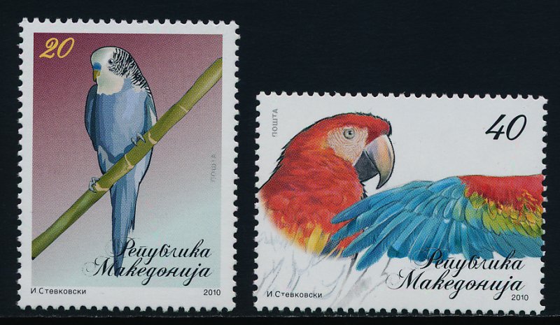 Macedonia 511-2 MNH Birds, Parrots