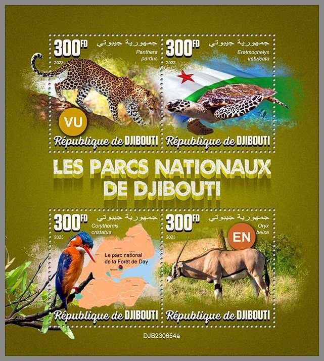 DJIBOUTI 2023 MNH National Parks of Djibouti M/S #654a