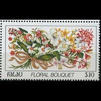 PALAU 1987 - Scott# 142 Flowers-Bouquet $10 NH