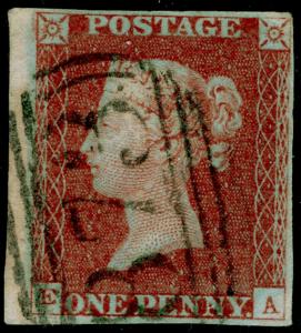 SG8, 1d red-brown, USED. Cat £30. EA