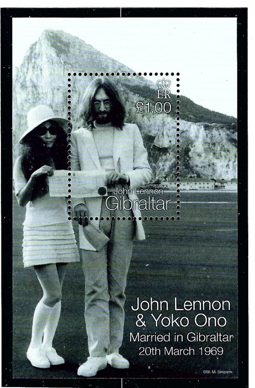 Gibraltar 805 MNH 1999 John Lennon S/S