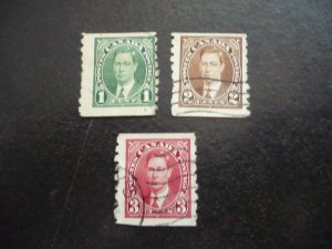 Stamps - Canada - Scott# 238-240 - Used Set of 3 Coil Stamps