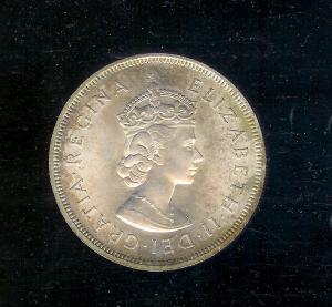 BERMUDA Crown 1959 Gem BU lite tone