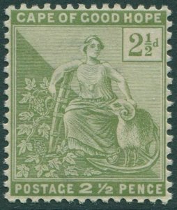 Cape of Good Hope 1892 SG56 2½d sage-green Hope with Ram MNH