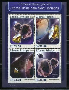 SAO TOME 2019  FIRST IMAGE OF NASA'S NEW HORIZONS SHEET MINT NH