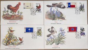 100 STAMPS OF 50 STATES CMPLT SET 50 BIRDS/FLOWERS IN ALBUM & 50 STATES STAMPS *