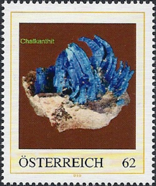 2006+ Austria Minerals, Chalcanthite, Private Issue, low edition! Only 200!