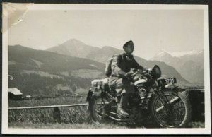 Motorcycle Transportation Vehicle Vintage Photo Postal Card