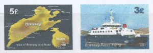 BRESSAY - Island Map and Ferry - Imperf  2v Sheet - M N H - Private Issue