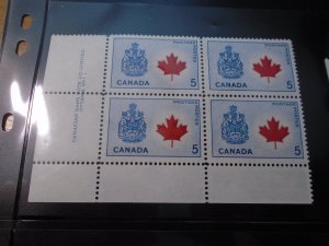 Canada  #  429A   LL  #1     Plate Block