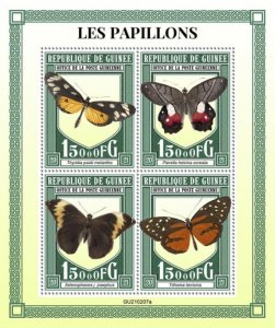 Guinea - 2021 Butterflies, Tigerwing, Longwing - 4 Stamp Sheet - GU210207a