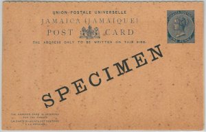 48625 - JAMAICA - POSTAL HISTORY - STATIONERY CARD H&G #18 SPECIMEN !!