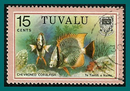 Tuvalu 1979 Fish, 15c used #103,SG112
