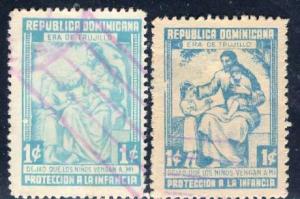 Dominican Rep. 1950-51: Sc. # RA13-RA13A; O/Used Cpl Set