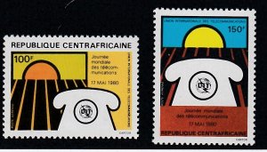 Central Africa # C229-230, World Telecommunications Day, Mint NH, 1/2 Cat.