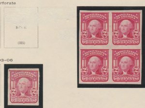 U.S. Scott #320 Washington Stamp - Mint Block & Single Set