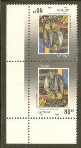 Lithuania   Scott 472a         Painting, Europa                 MNH