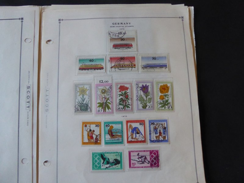 Germany and Area 1975-1977 Mint/Used Stamp Collection on Scott Int Album Pages