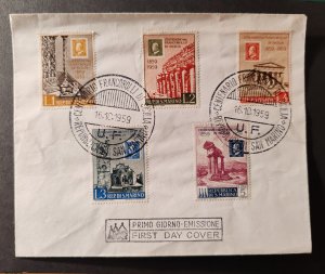 San Marino. First Day Cover (FDC) of postage stamps from San Marino, dedic...