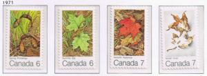 Canada Mint VF-NH #535-538 Maple Leaves