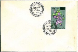 28665  - BARBADOS - POSTAL HISTORY - COVER  Saint JOHN - 1980  ORCHIDS