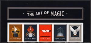 NEW ISSUE (50¢) The Art of Magic Header Strip of Five (2018) SA